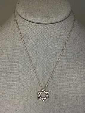 Tiffany & Co Elsa Peretti Star of David Necklace 925 Silver 16”